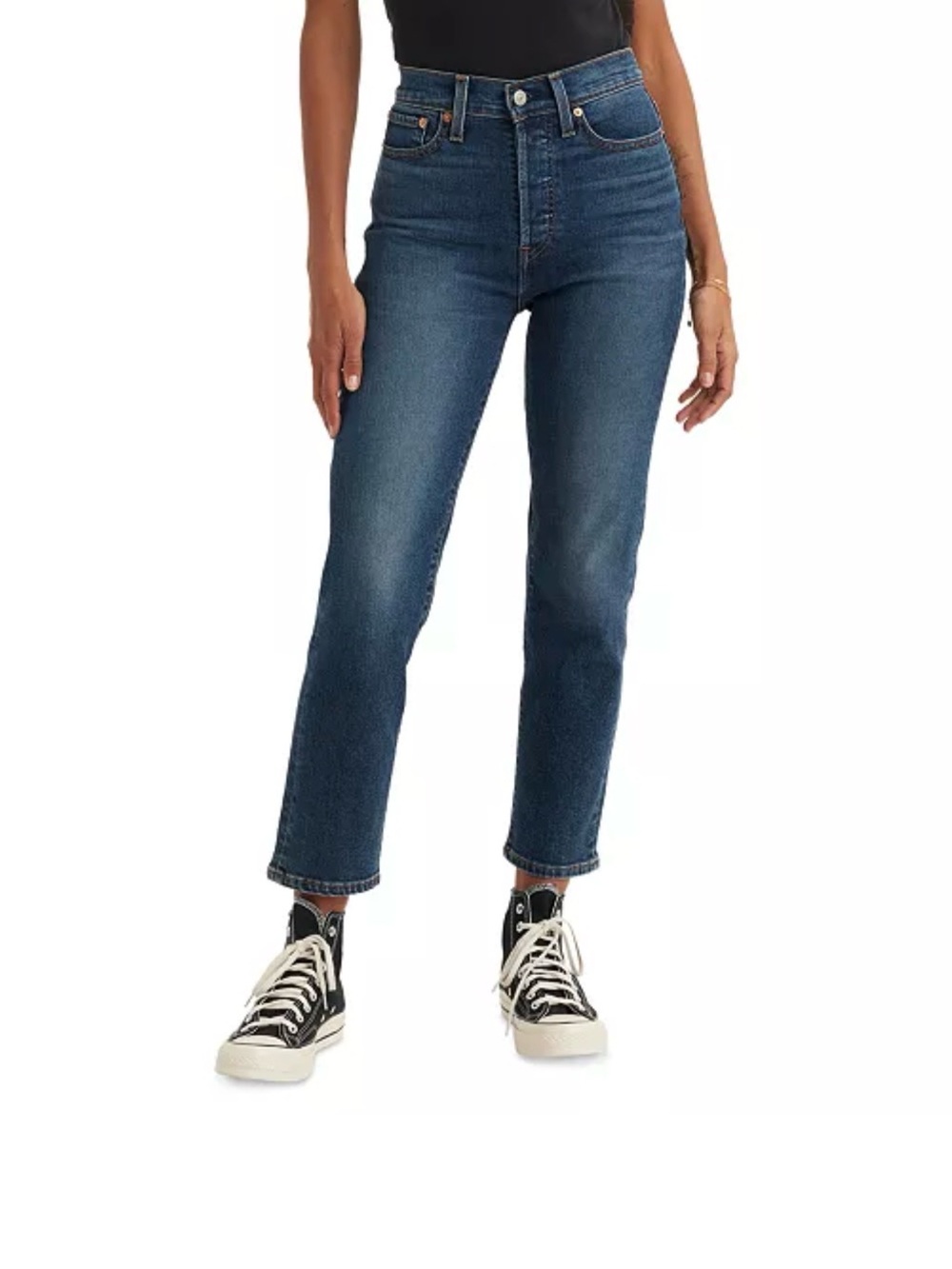 Levi's Wedgie Straight Ankle Button-Fly Jeans